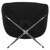 40.5" Charcoal Black Upholstered Swivel Wing Chair