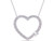 1.10 Carat (ctw) Lab-Created White Sapphire Heart Pendant Necklace in Sterling Silver with Chain