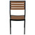 33.5" Brown and Black Outdoor Side Chair with Faux Teak Poly Slats