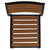 33.5" Brown and Black Outdoor Side Chair with Faux Teak Poly Slats