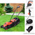 Costway 12 Amp 14-Inch Electric Push Lawn Corded Mower With Grass Bag Red