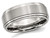 Mens Chisel Stainless Steel 8mm Brushed and Polished Wedding Band Ring - 88QGG0024GF-12