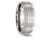 Mens Chisel Stainless Steel 8mm Brushed and Polished Wedding Band Ring - 88QGG0024GF-12