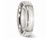 Mens Chisel 6mm Stainless Steel Ridged Wedding Band Ring - 88QGG0035GF-12.5
