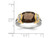 4.50 Carat (ctw) Smokey Quartz Ring in Sterling Silver with 14K Gold Accents - 68QGG0022SQ-7