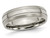 Mens Chisel 6mm Titanium Grooved and Brushed Wedding Band Ring - 28QGG0190GF-11