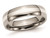 Ladies or Mens 6mm Comfort Fit Titanium Wedding Band Ring with Sterling Silver Inlay - 28QGG0081GF-8