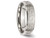 Mens Greek Key 6mm Titanium Satin-Polished Wedding Band Ring - 28QGG0071GF-12.5