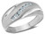 1/4 Carat (ctw I-J, I2-I3) Mens Diamond Wedding Band Ring in 10K White Gold - 08GDG070425W-12