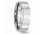 Mens Chisel 6mm Stainless Steel Comfort Fit Wedding Band Ring - 88QGG0008GF-8