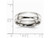 Mens Chisel 6mm Stainless Steel Comfort Fit Wedding Band Ring with Silver Inlay - 88QGG0037GF-7