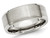Mens 8mm Stainless Steel Comfort Fit Wedding Band Ring with Beveled Edge - 88QGG0011GF-8