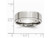 Mens Chisel 7mm Stainless Steel Comfort Fit Ridged Wedding Band Ring with Ridge - 88QGG0033GF-12.5