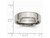 Ladies or Mens Chisel 6mm Comfort Fit Titanium Wedding Band Ring with Beveled Edge - 28QGG0156GF-11.5