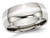 Mens Chisel Stainless Steel 8mm With Sterling Silver Inlay Wedding Band Ring - 88QGG0038GF-7.5