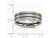 Mens Chisel Titanium 7mm Enamel and Grooved Brushed Wedding Band Ring - 28QGG0150GF-11