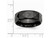 Mens Chisel 8mm Faceted Black Ceramic Wedding Band Ring - 88QGG00013GF-11