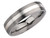Mens Chisel 6mm Comfort Fit Satin Titanium Wedding Band Ring with Sterling Silver Inlay - 28QGG0210GF-10