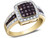 White and Enhanced Champagne Diamond Ring 1/2 Carat (ctw Color H-I, Clarity I2-I3) in 14K Yellow Gold - 08GDG126850-6.5
