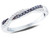 White & Enhanced Black Diamond Twist Band Ring 1/4 Carat (ctw I2-I3 , I-J) in 14K White Gold - 08GDG105625W-7.5