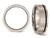 Mens 7mm Comfort Fit Titanium Wedding Band Ring with Black Accent - 28QGG0169GF-7