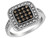 Enhanced Champagne Diamond Ring 1/5 Carat (ctw Clarity I2-I3) in Sterling Silver - 68GDG126020-6