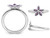 1/3 Carat (ctw) Amethyst Flower Ring in Sterling Silver - 68QGG0488AM-9