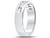 Mens Diamond Wedding Band Ring 1/4 Carat (ctw H-I , I1-I2) in 14K White Gold - 08GDG116925W-12