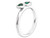 Lab-Created Emerald Double Heart Ring 2/5 Carat (ctw) in Sterling Silver - 68QGG0402CEM-10