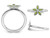 2/5 Carat (ctw) Green Peridot Flower Ring in Sterling Silver - 68QGG0491PD-7