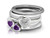 Amethyst Double Heart Ring 2/5 Carat (ctw) in Sterling Silver - 68QGG0399AM-8