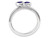 Lab-Created Blue Sapphire Double Heart Ring 1/2 Carat (ctw) in Sterling Silver - 68QGG0406CSA-8