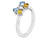 Citrine & Blue Topaz Butterfly Ring 1/2 Carat (ctw) in Sterling Silver - 68QGG0327MG-6