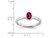 1/2 Carat (ctw) Lab-Created Ruby Ring in Sterling Silver - 68QGG0440CRU-10