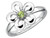 Ladies Peridot Flower Ring 1/10 Carat (ctw) in Sterling Silver - 68QGG0119PD-5