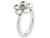 Ladies Peridot Flower Ring 1/10 Carat (ctw) in Sterling Silver - 68QGG0119PD-5