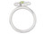 Ladies Peridot Flower Ring 1/10 Carat (ctw) in Sterling Silver - 68QGG0119PD-5