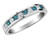 White and Blue Diamond Ring Band 1/2 Carat (ctw) in 10K White Gold - 08GDG218650W-7