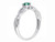 Lab-Created Emerald Infinity Ring with Diamonds 1/5 Carat (ctw) in Sterling Silver - 68DLG45217CEM-9