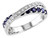 Created Blue Sapphire and Diamond Ring 1.10 Carat (ctw) in Sterling Silver - 68DLG43167CSA-7