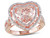 3/4 Carat (ctw) Morganite Heart Ring in 10K Rose Gold with Diamonds - 08DLG43134MO-5