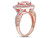 3/4 Carat (ctw) Morganite Heart Ring in 10K Rose Gold with Diamonds - 08DLG43134MO-5