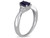 Blue Sapphire and Diamond Ring 3/5 Carat (ctw) in 14K White Gold - 08DLG43158SAW-8