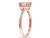 Morganite and Diamond Ring 1.20 Carat (ctw) in 10K Rose Gold - 08DLG43107MO-10