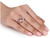 3/4 Carat (ctw) Morganite Heart Ring in 10K Rose Gold with Diamonds - 08DLG43134MO-7