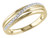 Diamond Crossover Ring in Yellow Plated Sterling Silver - 68DLG48520-10