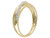 Diamond Crossover Ring in Yellow Plated Sterling Silver - 68DLG48520-10