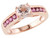 Morganite and Pink Tourmaline Ring in Rose Sterling Silver - 68DLG1931MO-10