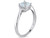 4/5 Carat (ctw) Light Aquamarine Ring with Diamonds in 10K White Gold - 08DLG9497AQ-9