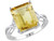 Citrine and White Topaz 6.63 Carat (ctw) Infinity Ring in Sterling Silver - 68DLG48648CT-10
